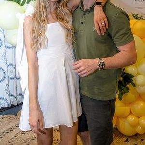 Showmeyourmumu white dress for bride - bridal shower